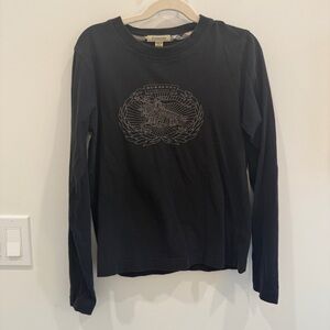 Burberry Black Crew Neck Long Sleeve shirt